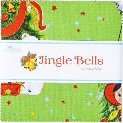 Lindsay Wilkes Jingle Bells 5" Stacker 42 5-inch Squares Charm Pack Riley Blake Designs 5-14830-42