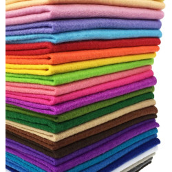 Felt Fabric Misscrafts 28pcs 12" x 8" (30cm x 20cm) 1.4mm Thick Soft Felt Nonwoven Fabric Sheet Pack DIY Craft Patchwork Sewing Square Assorted Colors with Thread Bag
