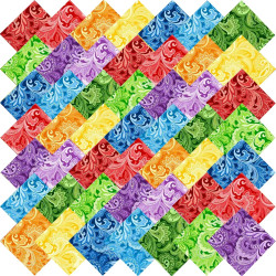 50pcs 10 x 10 inches Multicolor Cotton Fabric Bundle Squares for Quilting Sewing, Precut Fabric Squares for Craft，Paisley