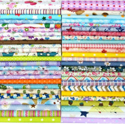 50pcs 8" x 8" Fabric Squares 100% Cotton Fabric Bundles Quilting Craft Supplies Floral Precut Squares Patchwork for Sewing DIY Quilt Patchwork