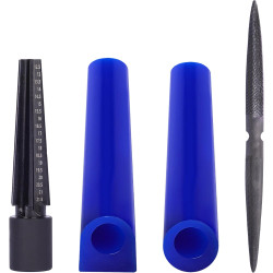 Jewelry Wax Carving Tools Set with Ring Tubes, Hole Expander and Carbon Steel File for Ring Casting and Design Lost-Wax Casting (Blue)