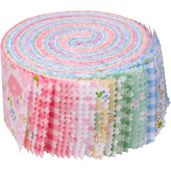 Hanjunzhao Jelly Rolls for Quilting Clearance 42 Strip 2.5" x 44" - Cotton Jelly Roll Fabric Strips Bundles - for Blanket, Rug, Upholstery, Quilt, Party Home Decor, and DIY Crafts (Sweet Garden)