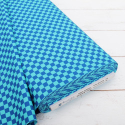Premium Cotton Quilting Fabric Sold by The Yard - Confett Brights Collection - 44" Width - 100% Cotton - Quilting, Sewing, Crafts - Aqua Check