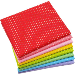 iNee Mini Polka Dot Fat Quarters Quilting Fabric Bundles, Cotton Fabric for Sewing Crafting,18 x22 inches,(Mini Polka Dot)