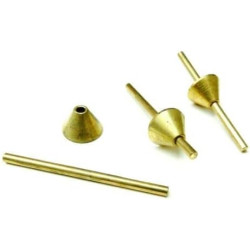 JTS Brass Sprue Former Cone & Rod Mndrel for Jewelry Mold Making & Wax Injection 3pc