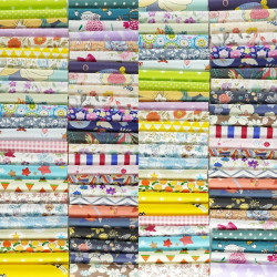 200pcs 10cm x 10cm Floral Cotton Fabric Assorted Pre-Cut Bundle Squares Patchwork Fabric Sets for DIY Crafts Sewing, AN-200P YBHB