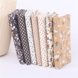 7Pcs 9.8" x 9.8" Cotton Fabric Bundles for Quilting,Different Patterns Printed Design Patchwork Quilting Fabric Bundles for DIY Sewing Crafts