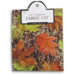 Fat Quarter 100% Cotton for Sewing Crafts - 18 x 21 Inches (Leafy Camouflage)