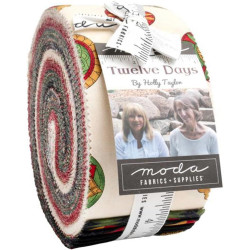 Holly Taylor Twelve Days Jelly Roll 40 2.5-inch Strips Moda Fabrics 6950JR
