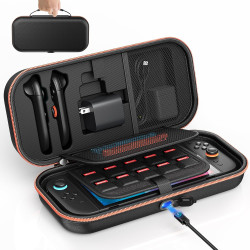 Auarte [Charge inside] Carrying Case for Nintendo Switch 2 2025 / Switch OLED / Switch with Adapter and for Joy Cons Storage, Travel Case for Switch 2 Console with 22 Game Card Storage