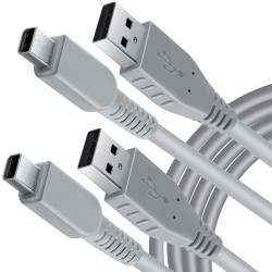 3DS Charger Cable - 4.9FT OEM Original Replacement Power Charging Cord for New 3DS XL New 3DS 3DS XL New 2DS XL New 2DS 2DS XL 2DS DSi DSi XL (Bulk Packaging) (2)