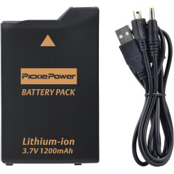 Pickle Power PSP 3000/2000 Battery with PSP Charger Cable for PSP 3000 / PSP Slim 2000 PSP-S110,PSP-3001, PSP-3000, PSP-3002, PSP-3004, PSP-2001, PSP Slim Console
