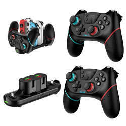VidPPluing 2 Pack Switch Controllers with Charging Dock, Wireless Switch Pro Controllers for Switch 2/Switch/Lite/OLED, Game Controller with Motion Sensor/Vibration/Turbo/Wakeup/Charging Cable