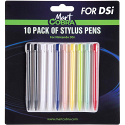 Mart Cobra Nintendo DSi Stylus 10 Pack - Replacement Stylist Pen - 10 Colorful Nintendo DSi Accessories Stylist Pencil - DSi Stylus for Original Nintendo Gam