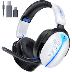 Wireless Gaming Headset for Ps5, Ps4, PC, Switch, 2.4GHz+BT5.3 | Competition-Grade Pinpoint | 7.1 Surround Sound for Total Victory | Noise-Canceling Mic |1500mAh All-Day Marathon 40H Battery