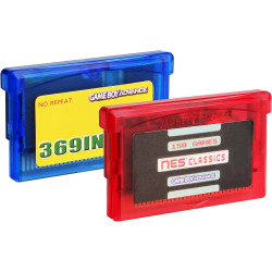 369 in 1 Games Card and 150 NES Classics Game Cartridge for GBA/GBA SP/GBM/NDS/NDSL Game Console 2pcs