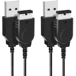 3.9ft*2 GBA SP Charger USB Cable Compatible with Nintendo DS Original Console(NDS), USB Charging Cable Lead for Gameboy Advance SP (GBA SP) Office Home Travel（Black）