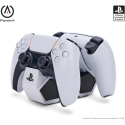 PowerA Twin Charging Station for Dualsense Wireless Controllers, Charge, Sony PlayStation, PS5, Officially Licensed